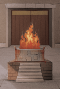 An altar where sacrifices are made